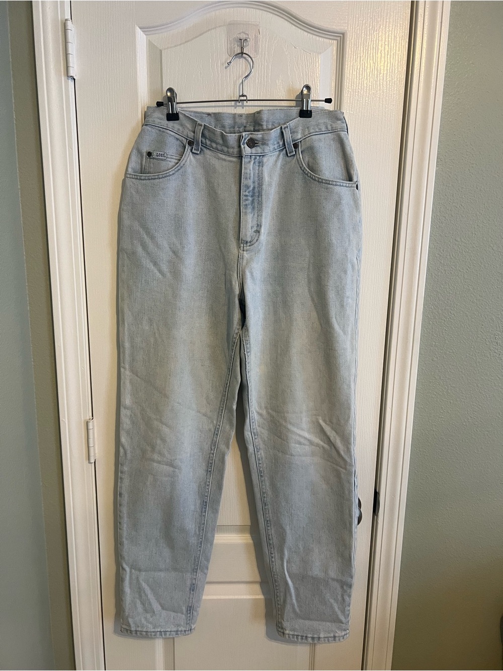 Vintage Lee 80s 90s High Rise Light Wash Mom Jeans 30x30